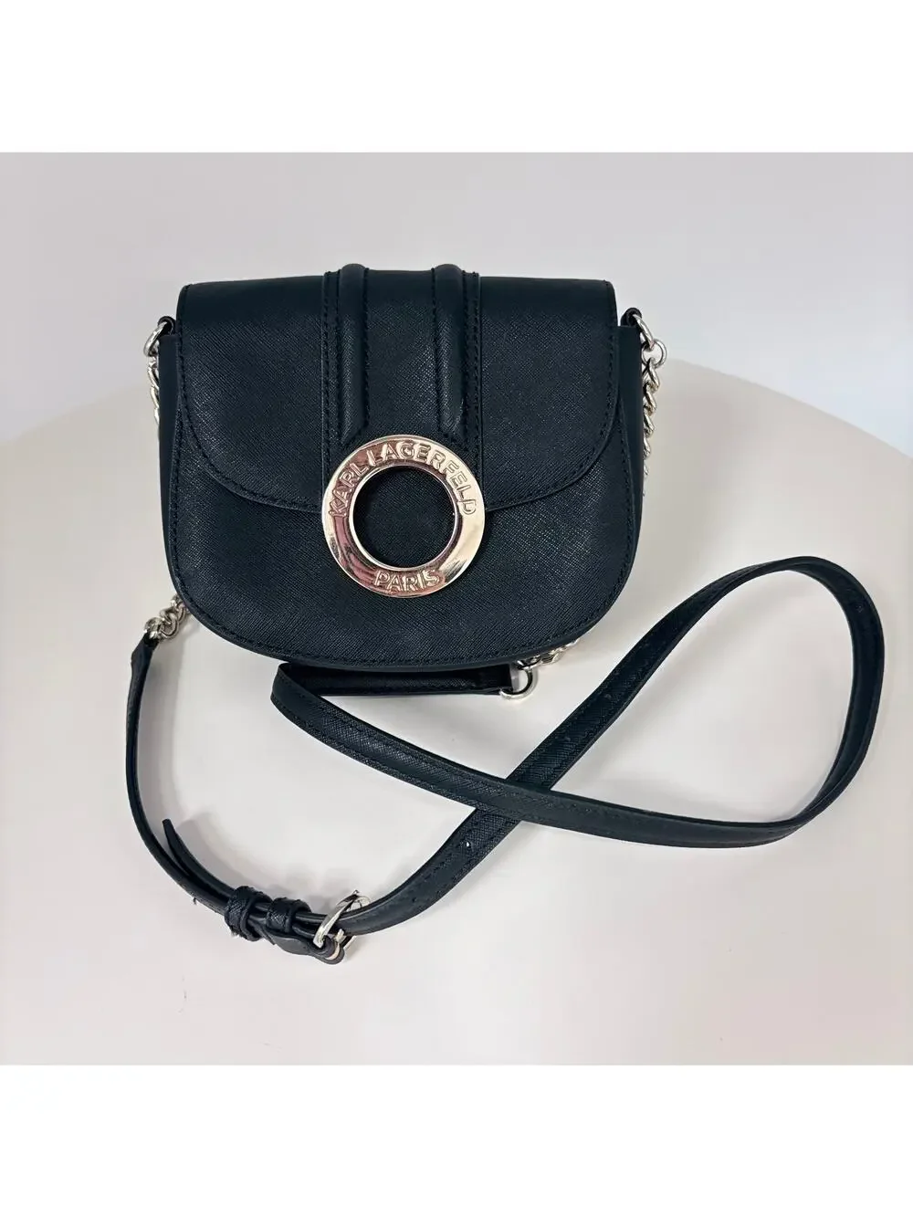 Karl Lagerfeld leather crossbody purse - Picture 1 of 6